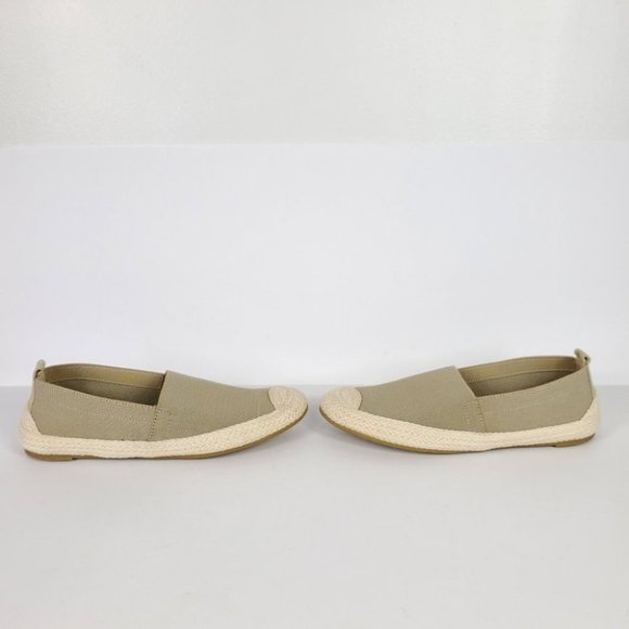 Lauren Ralph Lauren Tan Espadrilles Stretchy Slip On Flats Size 6 - Picture 2 of 10